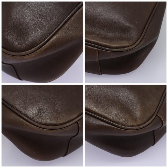 GUCCI Bamboo Hand Bag Leather 2way Brown Gold 001 1998 1638 Auth 111266 - Picture 15 of 15